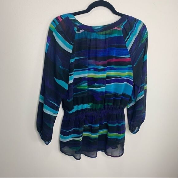 Calvin Klein small peplum long sleeve top (B1) - Picture 7 of 9